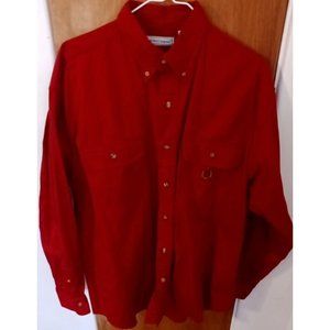 Mens Shirt Large 16 16 1/2  Long Sleeve Button Down Logo Bugle Boy Co